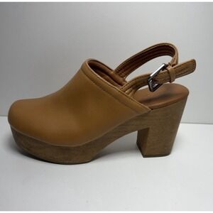 Universal Threads Watson Platform Clog Heel Tan Women's Size 6.5 3.5" Heel